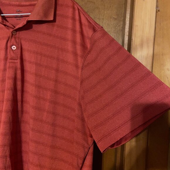 Mark Edwards Mens XXL Striped Polo Shirt 100% Polyester Short Sleeve Casual Wear - Picture 3 of 6